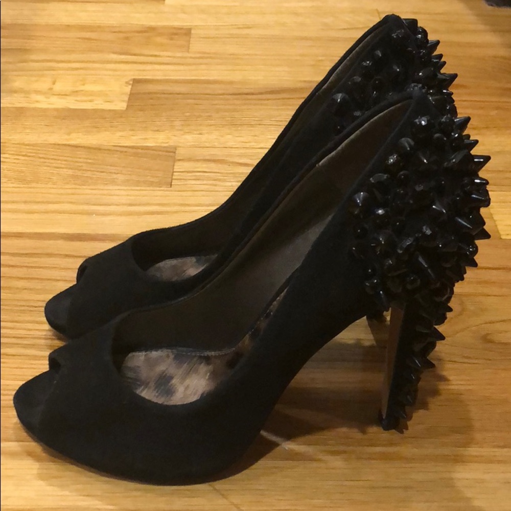 Sam Edelman Black Suede Studded Pumps